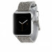 Casemate Brilliance Leather Strap - луксозна кожена (естествена кожа) каишка за Apple Watch 38мм, 40мм (сребрист) 1