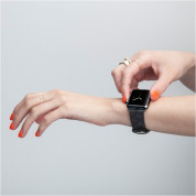 Casemate Scaled Leather Strap - дизайнерска кожена (естествена змийска кожа) каишка за Apple Watch 38мм, 40мм (черен) 4