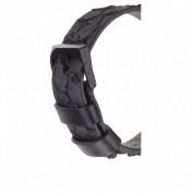 Casemate Scaled Leather Strap - дизайнерска кожена (естествена змийска кожа) каишка за Apple Watch 38мм, 40мм (черен) 3
