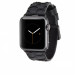 Casemate Scaled Leather Strap - дизайнерска кожена (естествена змийска кожа) каишка за Apple Watch 38мм, 40мм (черен) 1