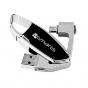 4smarts SnapLink Micro-USB Cable - компактен microUSB кабел с карабинер за мобилни устройства с microUSB вход (черен)