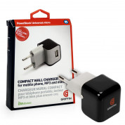 Griffin PowerBlock Universal Micro EU Charger 1A - универсално USB захранване за ел. мрежа за смартфони (черен)