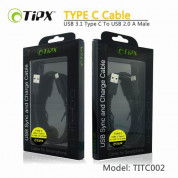 TIPX USB-A 2.0 to USB-C Cable USB - кабел USB-A към USB-C за MacBook 12 и компютри с USB-C порт 1