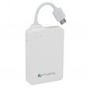 4smarts Juice Up Power Bank 1600 mAh - външна батерия с microUSB изход за смартфони (бял)