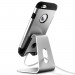 Spigen S310 Mobile Stand - дизайнерска алуминиева поставка за мобилни телефони и таблети (сребрист) 5
