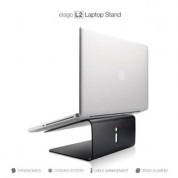 Elago L2 STAND - дизайнерска алуминиева поставка за MacBook и преносими компютри (черна) 1