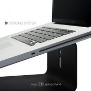 Elago L2 STAND - дизайнерска алуминиева поставка за MacBook и преносими компютри (черна) 2