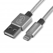 4smarts MFI RapidCord FlipPlug Lightning Data Cable 1m. - сертифициран lightning кабел (100 см.) за iPhone, iPad и iPod с Lightning вход (сив)