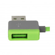 4smarts StackWire Micro-USB Data Cable 1m - компактен microUSB кабел с USB изход за мобилни устройства с microUSB вход (сив-зелен) 2