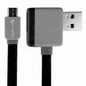 4smarts StackWire Micro-USB Data Cable 1m - компактен microUSB кабел с USB изход за мобилни устройства с microUSB вход (черен-сив)