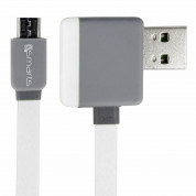 4smarts StackWire Micro-USB Data Cable 1m - компактен microUSB кабел с USB изход за мобилни устройства с microUSB вход (бял-сив)