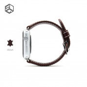 SLG G6 Stripe Leather - дизайнерска кожена каишка за Apple Watch 38мм, 40мм(кафяв)