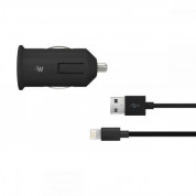Just Wireless Lightning 2.1A USB Car Charger - зарядно за кола с USB изход и Lightning кабел за iPhone, iPad и устройства с Lightning порт (черен)