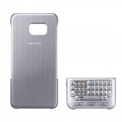 Samsung Keyboard Cover QWERTZ EJ-CG928M - поликарбонатов кейс и клавиатура за Samsung Galaxy S6 Edge Plus (сребрист)