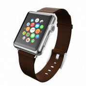 Incipio Premium Leather Watch Band - класическа кожена каишка за Apple Watch 38м, 40мм, 41мм(кафяв) 5