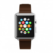 Incipio Premium Leather Watch Band - класическа кожена каишка за Apple Watch 38м, 40мм, 41мм(кафяв) 2