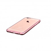 Devia Glitter Case - силиконов (TPU) калъф за iPhone 6 Plus, iPhone 6S Plus (розов-прозрачен) 2