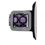 Gaiam Armband Small - спортен калъф за ръката за смартфони с дисплеи от 4.1 до 4.8 инча (черен-лилав) 2