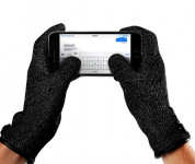 Mujjo Single Layered Touchscreen Gloves Size M - качествени зимни ръкавици за тъч екрани (черен) 2