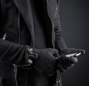 Mujjo Double Layered Touchscreen Gloves Size S - двуслойни качествени зимни ръкавици за тъч екрани (черен) 5