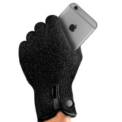 Mujjo Double Layered Touchscreen Gloves Size L - двуслойни качествени зимни ръкавици за тъч екрани (черен) 3