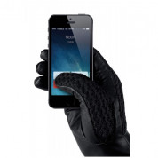 Mujjo Leather Crochet Touchscreen Gloves - луксозни  кожени ръкавици за тъч екрани (размер 8.5) 1