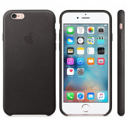 Apple iPhone Case - оригинален кожен кейс (естествена кожа) за iPhone 6S, iPhone 6 (черен) 5