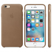 Apple iPhone Case - оригинален кожен кейс (естествена кожа) за iPhone 6S, iPhone 6 (тъмнокафяв) 1