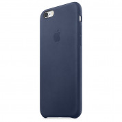 Apple iPhone Case - оригинален кожен кейс (естествена кожа) за iPhone 6S, iPhone 6 (тъмносин)