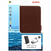 Krusell Ekero Tablet Case - кожен кейс и поставка за iPad Mini 4 (кафяв) 2