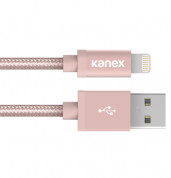 Kanex Premium Lightning to USB Cable 120 cm - кабел за iPhone 6, iPhone 6 Plus, iPad и iPod с Lightning (розов)