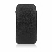 Caseual Leather Classic Pouch - кожен калъф от естествена кожа за iPhone 8, iPhone 7, iPhone 6, iPhone 6S (черен)