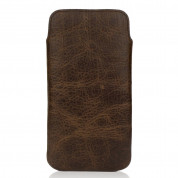 Caseual Leather Vintage Mamut Pouch - кожен калъф от естествена кожа за iPhone 8, iPhone 7, iPhone 6, iPhone 6S (кафяв)
