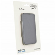 Alcatel Flipcover FC6016 - кожен кейс за Alcatel One Touch Idol 2 mini (сив)