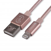 4smarts MFI RapidCord FlipPlug Lightning Data Cable 1m. - сертифициран lightning кабел (100 см.) за iPhone, iPad и iPod с Lightning вход (розово злато)