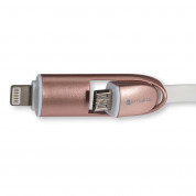 4Smarts MultiCord Car Charger Micro-USB + Lightning (rose gold) 2