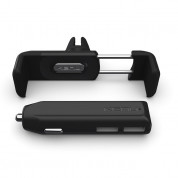Kenu Airframe Plus Car Kit Set - поставка за радиатора и зарядно за кола за смартфони с ширина до 8.3 см. (черна) 5