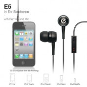 Elago E5 Sound Isolation In-Ear Earphones - слушалки с микрофон за iPhone, iPad, iPod и мобилни телефони (черни) 4
