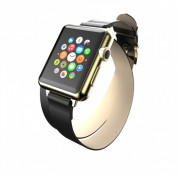 Incipio Reese Double Wrap Watch Band - класическа кожена каишка за Apple Watch 38мм, 40 мм (черен) 1