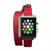 Incipio Reese Double Wrap Watch Band - класическа кожена каишка за Apple Watch 38мм, 40мм (червен) 1