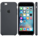 Apple Silicone Case - оригинален силиконов кейс за iPhone 6S, iPhone 6 (тъмносив) 5