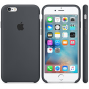 Apple Silicone Case - оригинален силиконов кейс за iPhone 6S, iPhone 6 (тъмносив) 3