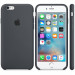 Apple Silicone Case - оригинален силиконов кейс за iPhone 6S, iPhone 6 (тъмносив) 4