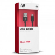Just Wireless microUSB Charge and Sync Cable - кабел за устройства с microUSB порт (0.5 метра) (черен) 1