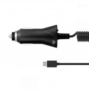 Just Wireless Corded microUSB Car Charger 1A - зарядно за кола с вграден microUSB кабел за мобилни устройства (1А)