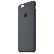 Apple Silicone Case - оригинален силиконов кейс за iPhone 6S Plus, iPhone 6 Plus (тъмносив)