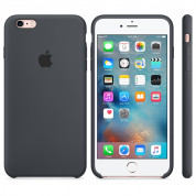 Apple Silicone Case - оригинален силиконов кейс за iPhone 6S Plus, iPhone 6 Plus (тъмносив) 6