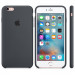 Apple Silicone Case - оригинален силиконов кейс за iPhone 6S Plus, iPhone 6 Plus (тъмносив) 7