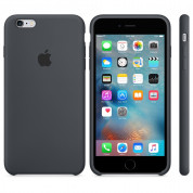 Apple Silicone Case - оригинален силиконов кейс за iPhone 6S Plus, iPhone 6 Plus (тъмносив) 5