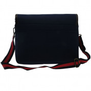 Kangol Messenger Bag - платнена чанта с презрамка за преносими компютри до 14 инча (тъмносиня) 2